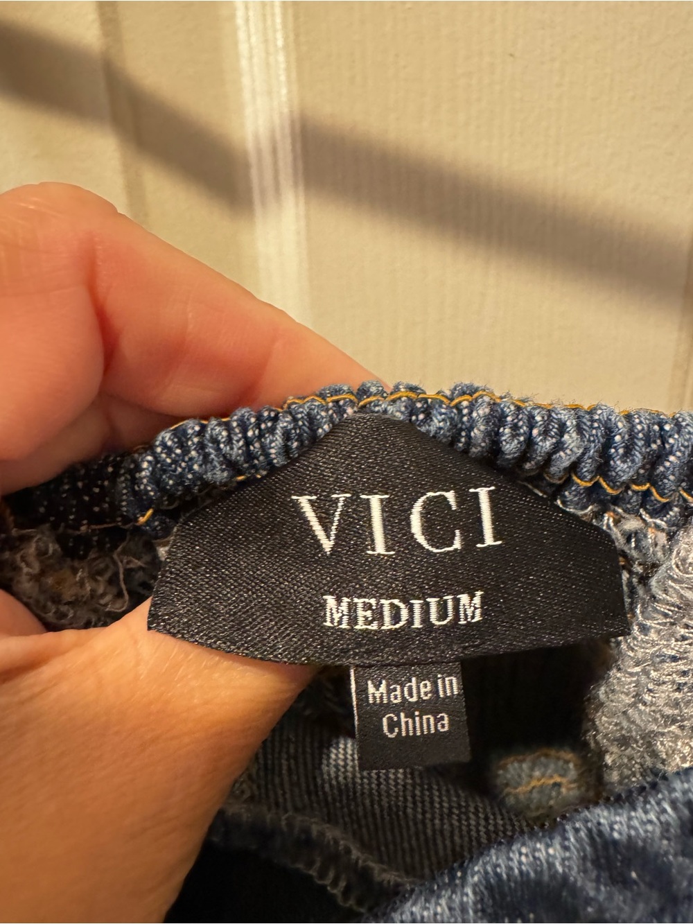 VICI Havana Dark Denim Midi Sundress with Spaghetti Straps Sz M - Picture 8 of 10